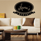 Nana's Bakery wall decal with oval logo and banner text