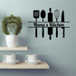 Black kitchen wall decal with utensil silhouettes and 'Nana's Kitchen' text