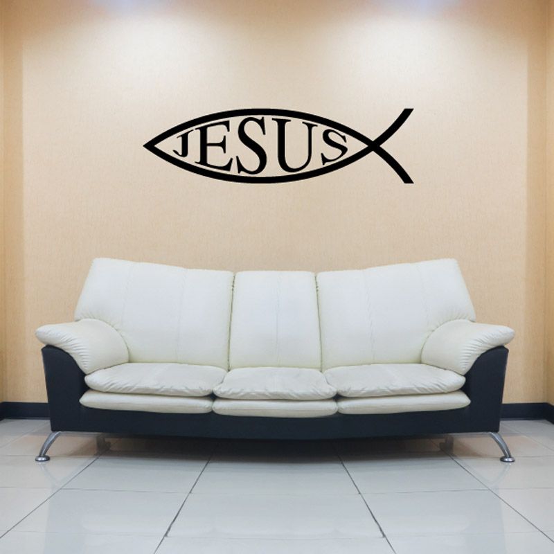 Image of Narrow Jesus Fish Decal