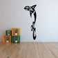 Dolphin wall decal with Native Alaskan tribal-style pattern in black