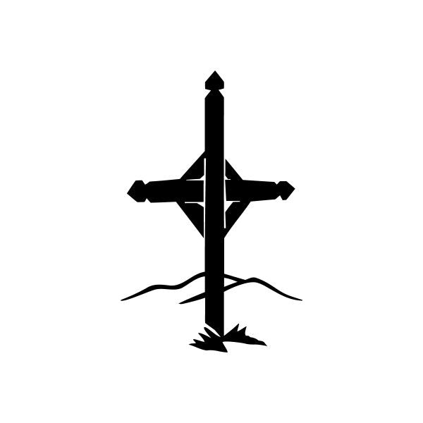 Black tribal arrow spear window vinyl decal sticker