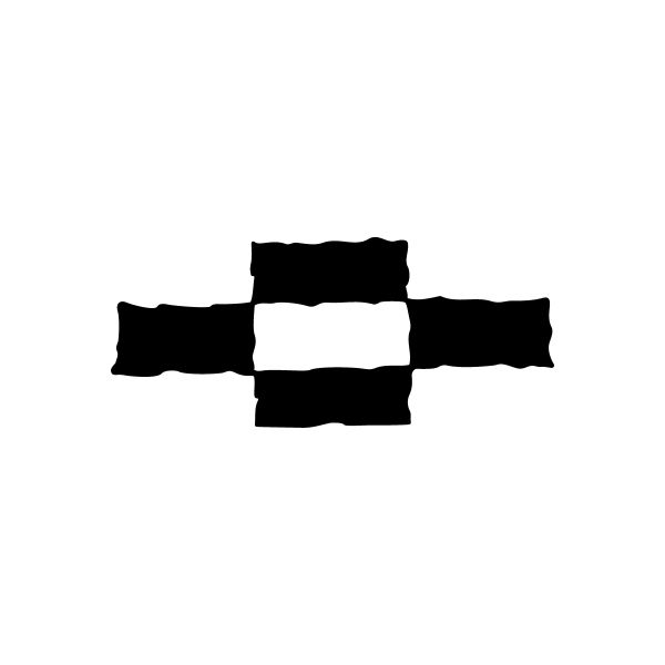 Car window vinyl decal sticker with black tribal cross and white center