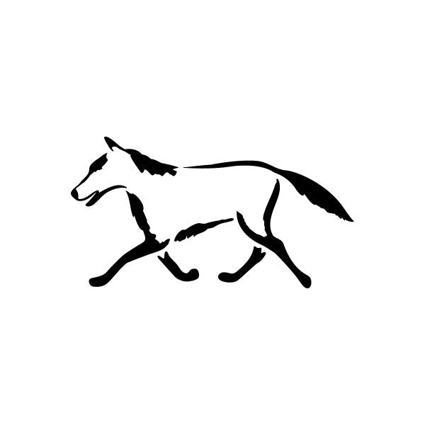 Black tribal horse silhouette vinyl decal sticker for car windows