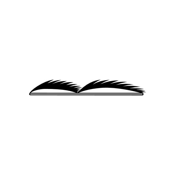 Tribal feather vinyl decal, black double-feather design