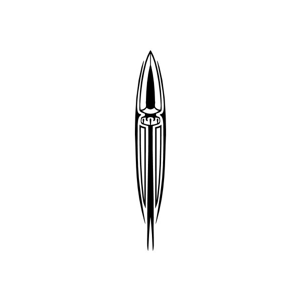 Car window vinyl decal sticker with black tribal spear/arrow design