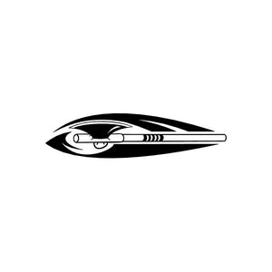 Tribal eye car window vinyl decal sticker, black and white outline