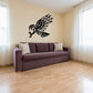 Attacking hawk decal with black tribal-style design, wings spread and feathers detailed