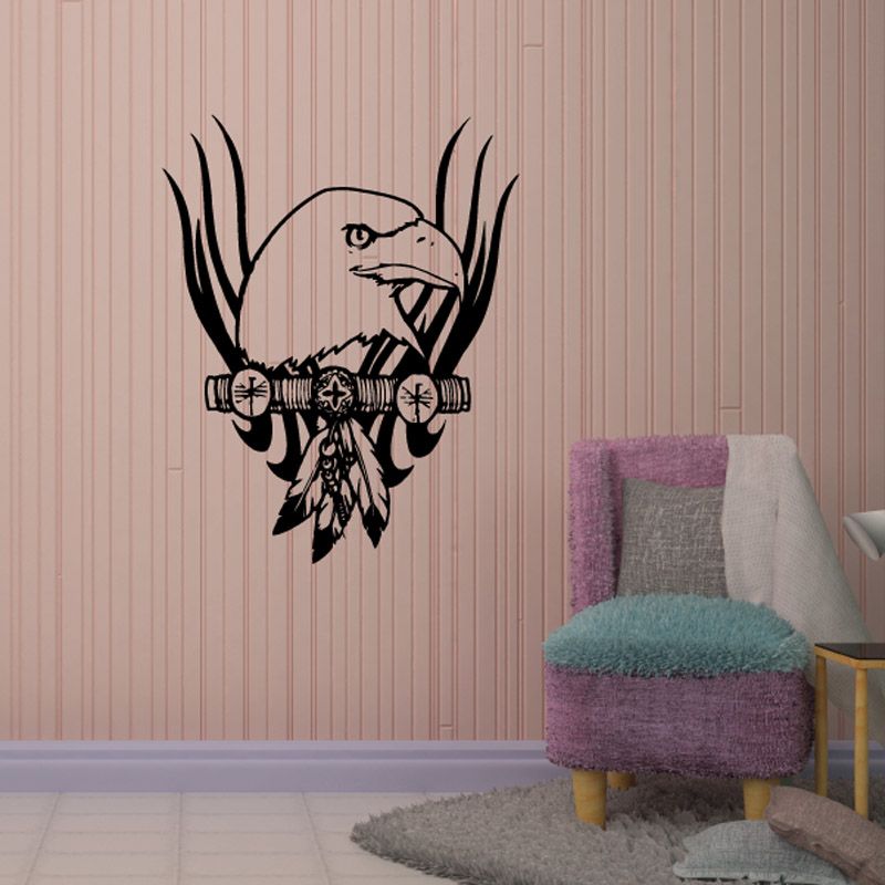 Image of Native Dream Catcher Eagle Head Decal