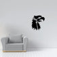 Eagle head decal with black native-style bird silhouette