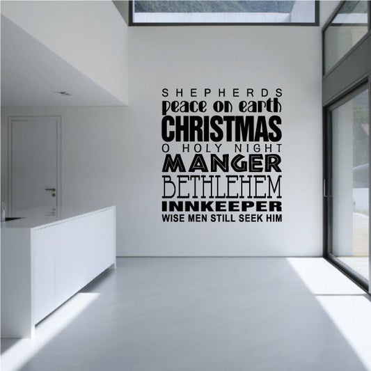 Image of Nativity Typography Decal