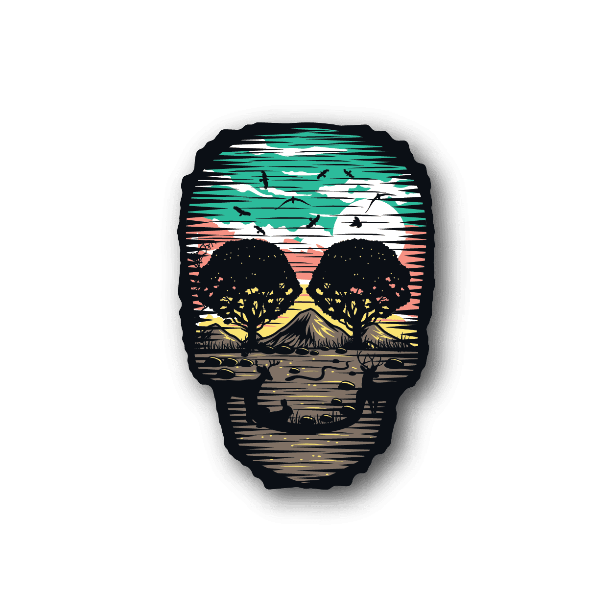 Image of Nature Skull Desert Sticker