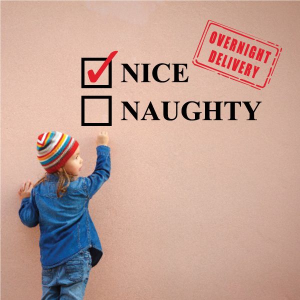 Image of Naughty or Nice Printed Decal