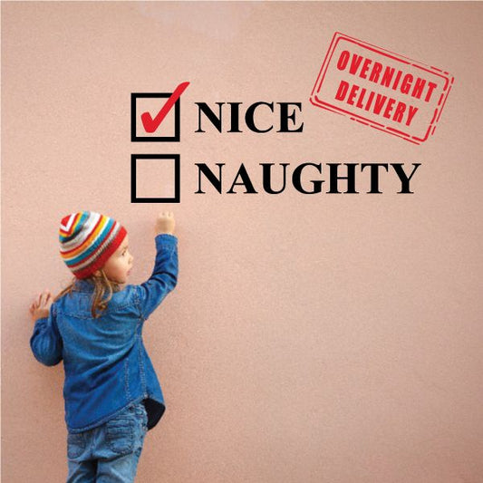 Image of Naughty or Nice Printed Decal