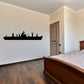 Navy ship command wall decal with tall skyline and ship silhouette in dark blue
