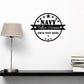 Navy memorial decal, circular black star badge with NAVY and Fallen Heroine text