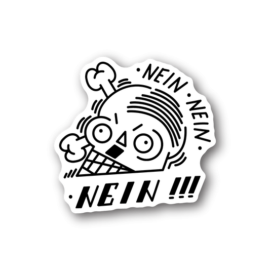 Image of Nein Nein Nein Hitler Skull Sticker