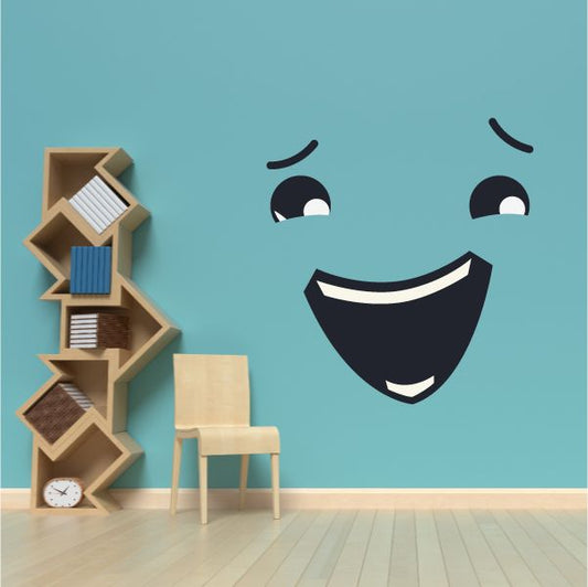 Image of Nervous Face Expression Wall Decal - Vinyl Decal - Car Decal - Idcolor007
