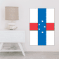 Netherlands Antilles flag sticker with blue center stripe and white stars