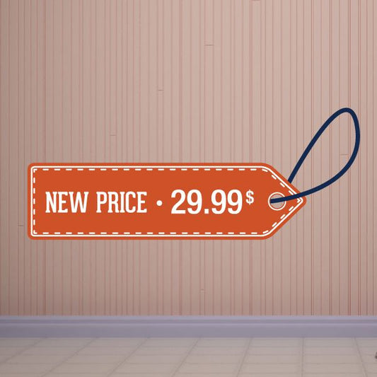 Image of New Price 29.99 Retail Discount Sign Wall Decal - Vinyl Decal - Car Decal - Idcolor043