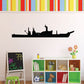 Newport Class tank landing ship decal, black silhouette