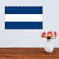 Nicaragua flag sticker with horizontal blue and white stripes in a rectangle