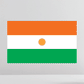 Niger flag sticker with orange, white, green stripes and orange center circle