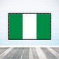Nigeria flag sticker, rectangular with vertical green-white-green stripes