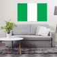 Nigeria flag sticker with green and white vertical panels