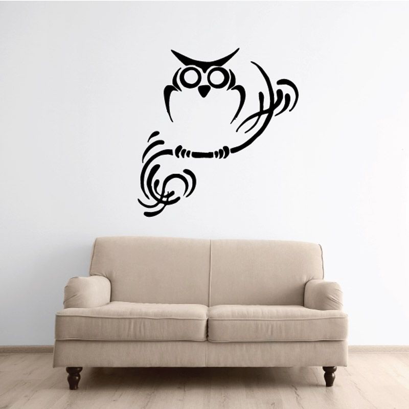 Image of Night Owl on Wispy Branch Decal