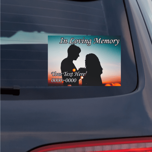 Image of Nighttime Couple In Loving Memory Custom Sticker