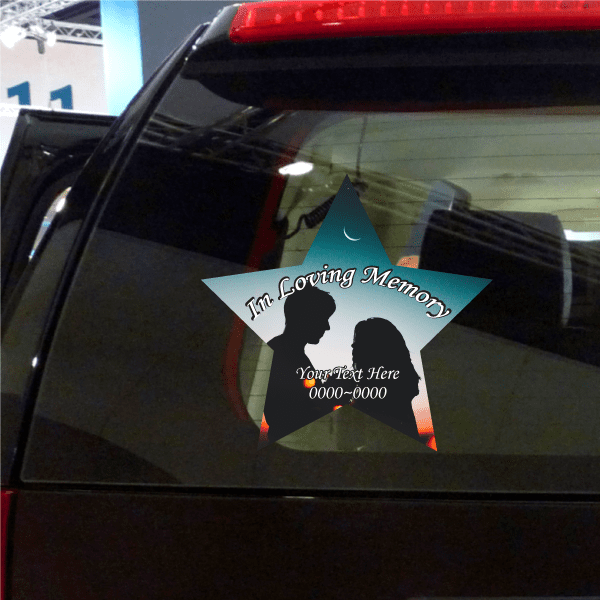 Image of Nighttime Couple In Loving Memory Custom Sticker