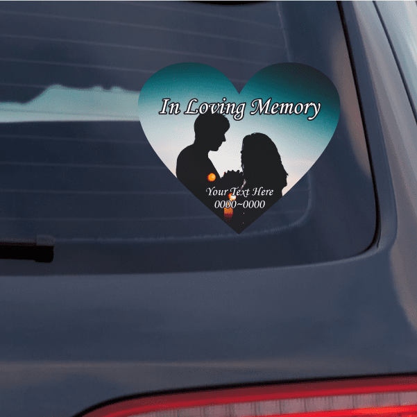 Image of Nighttime Couple In Loving Memory Custom Sticker