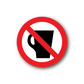 No drinks sticker with red prohibition sign and glass icon