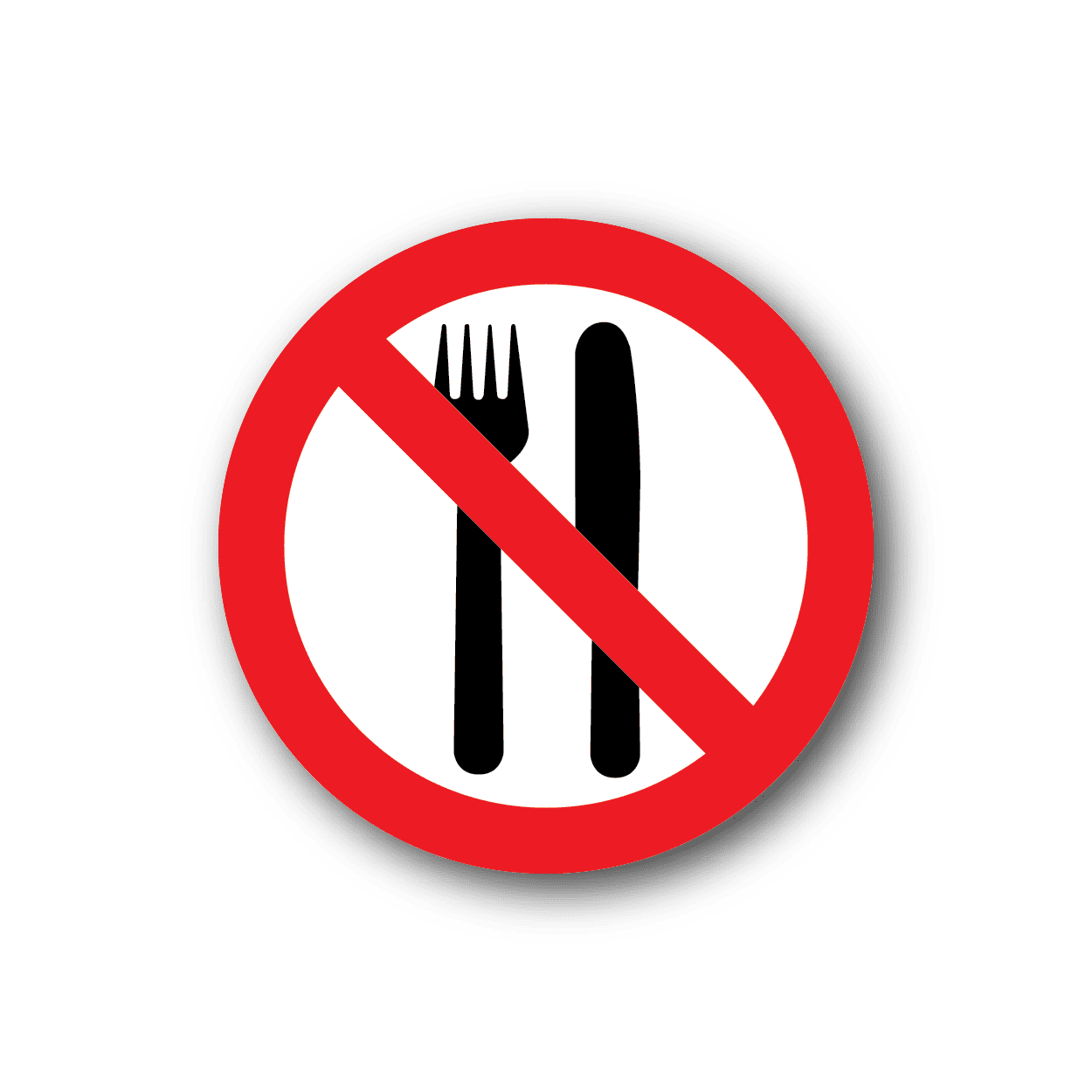 Image of No Eating Sticker