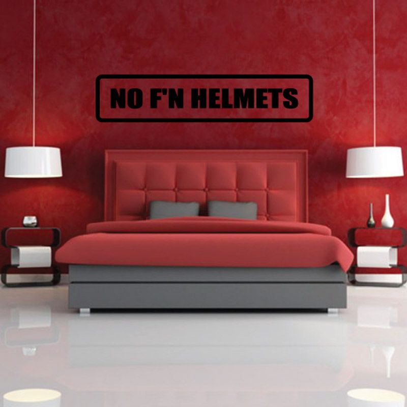 Image of No fan helmets Decal