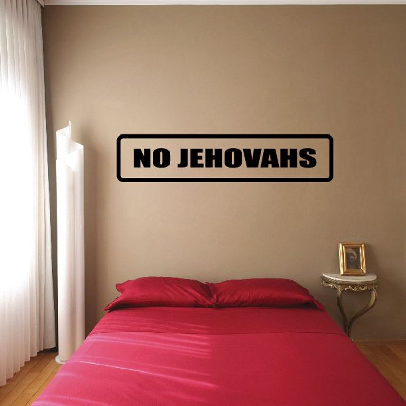 Image of No Jehovah Decal