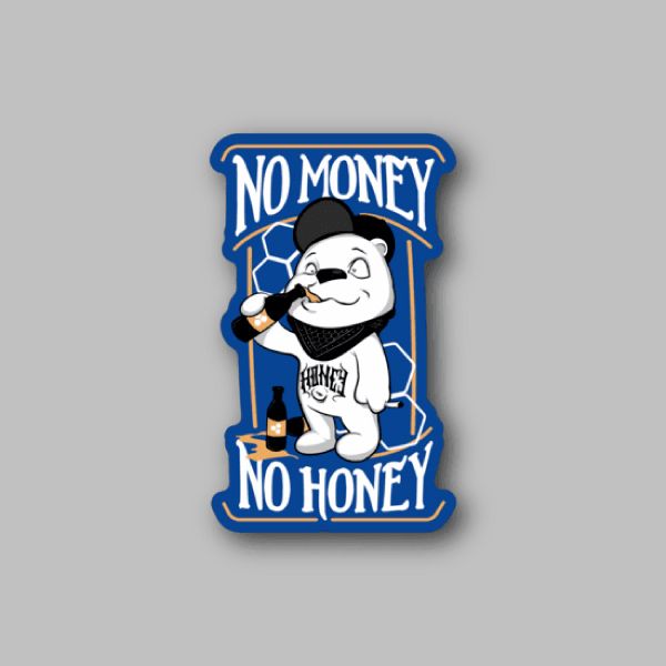 Image of No Money No Honey Bulldog Sticker