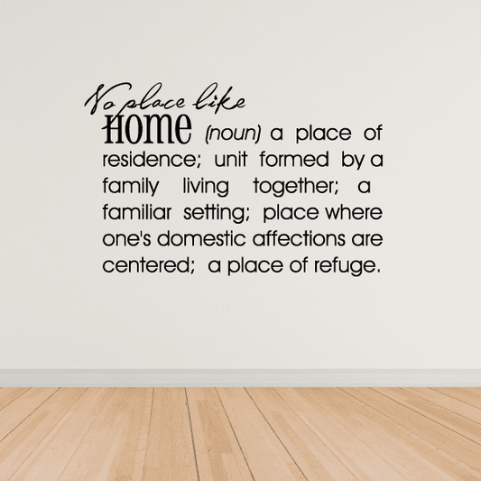 Image of No place like home Definition Wall Decal 