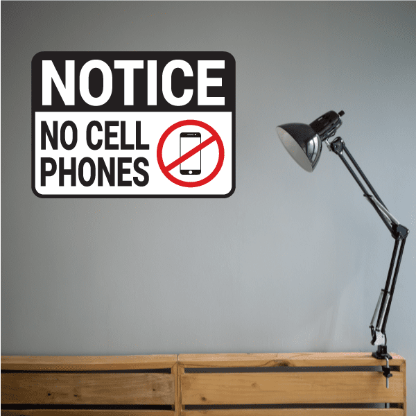 No Smart Phone Notice Sticker