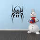 Black spider cross decal with skull-like center