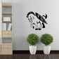 Black stylized pegasus decal silhouette with wings and flowing mane