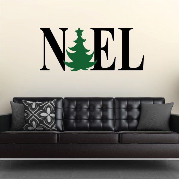 Image of Noel with Tree Printed Decal