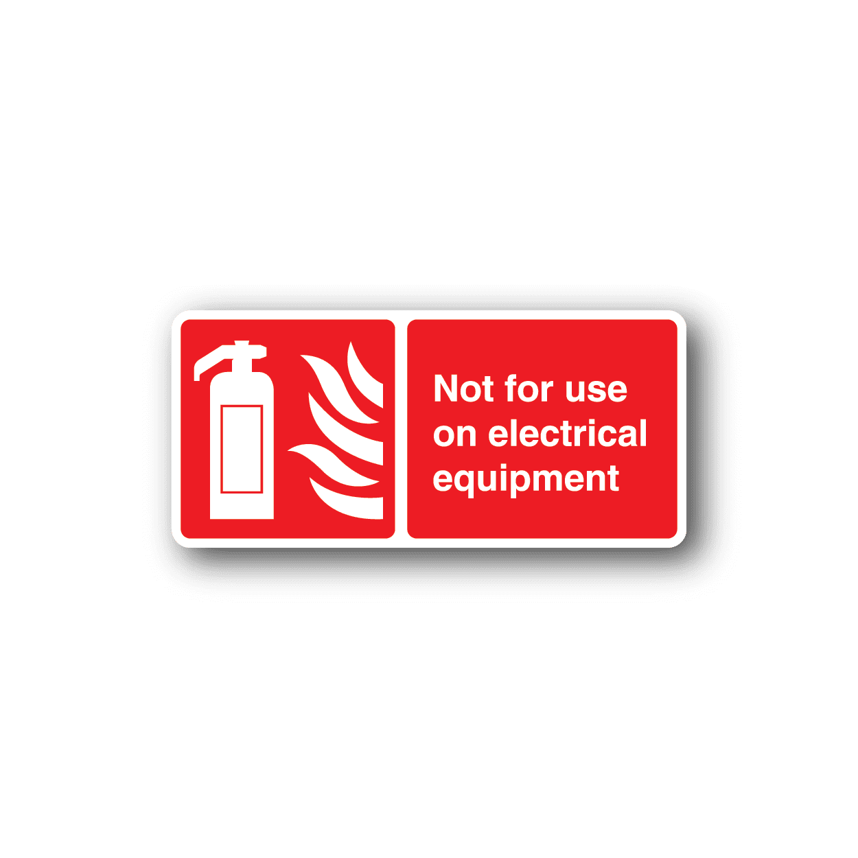 Image of Not For Use On Electrical Equipment Sticker