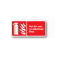 Red safety sign vinyl sticker with white border: Not for use on electrical fires