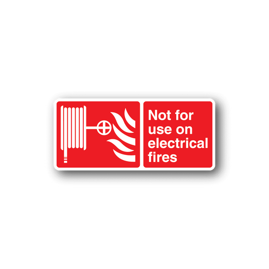 Image of Not For Use On Electrical Fires Sticker