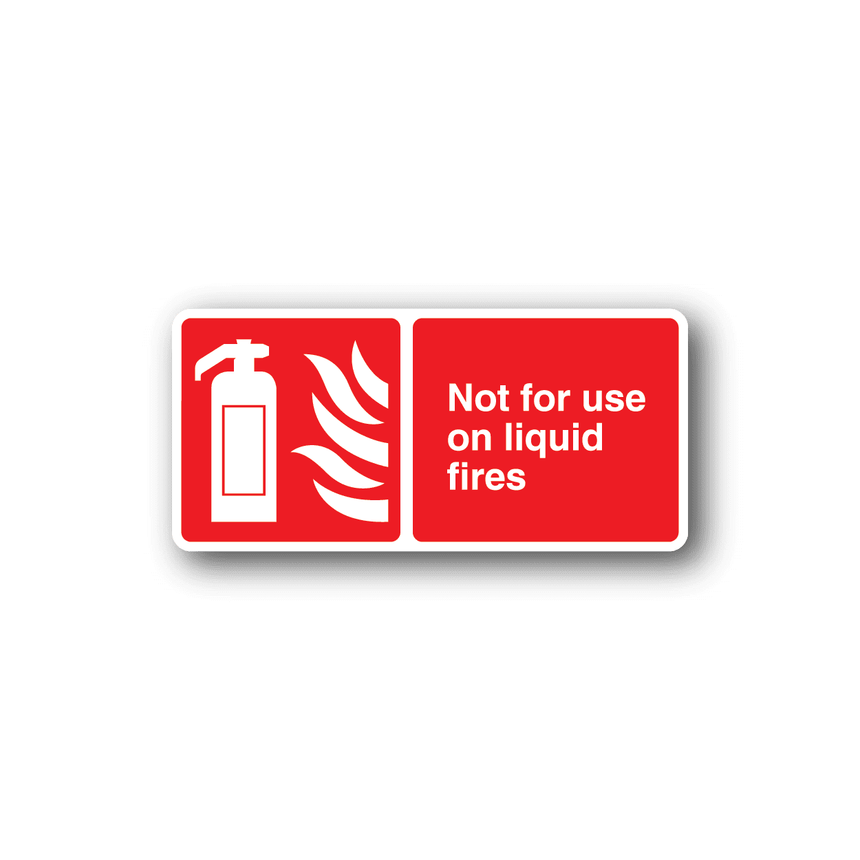 Image of Not For Use On Liquid Fires Safety Sticker