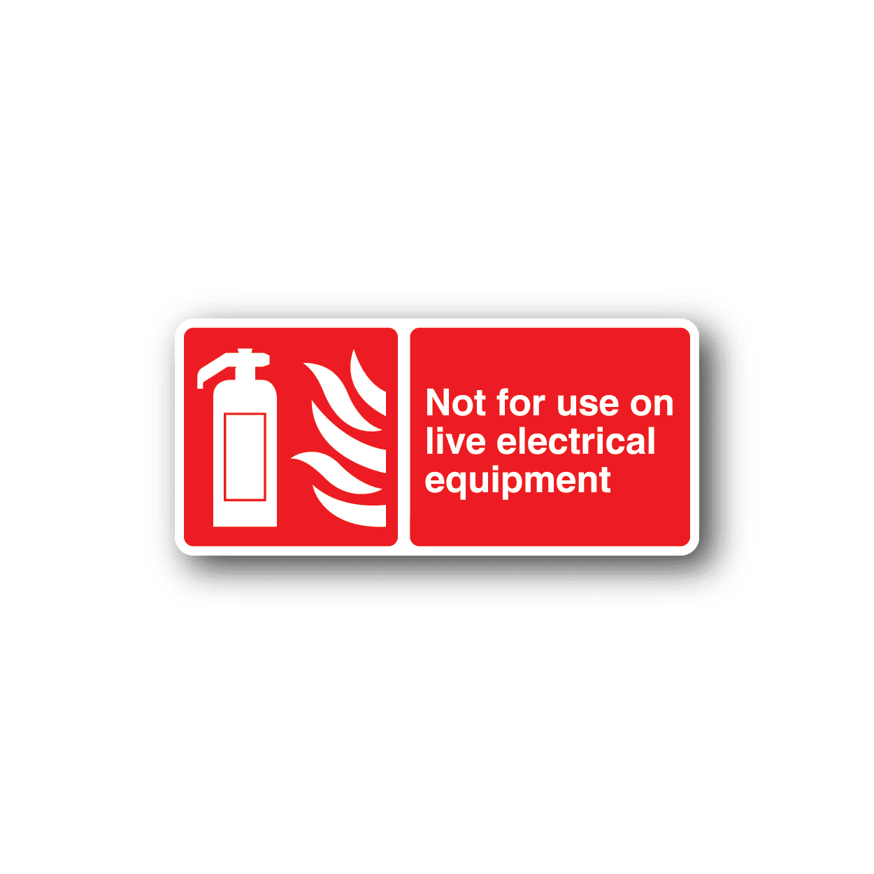 Image of Not For Use On Live Electrical Equipment Sticker