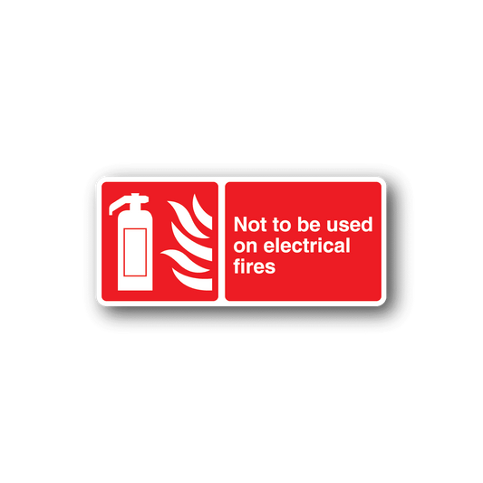 Image of Not to be used on electrial fires Sticker