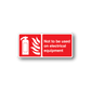 Red safety sign with white electrical warning text and flame plug icon.