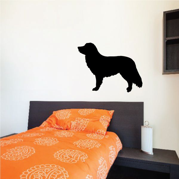 Nova Scotia duck tolling retriever wall decal, black dog silhouette